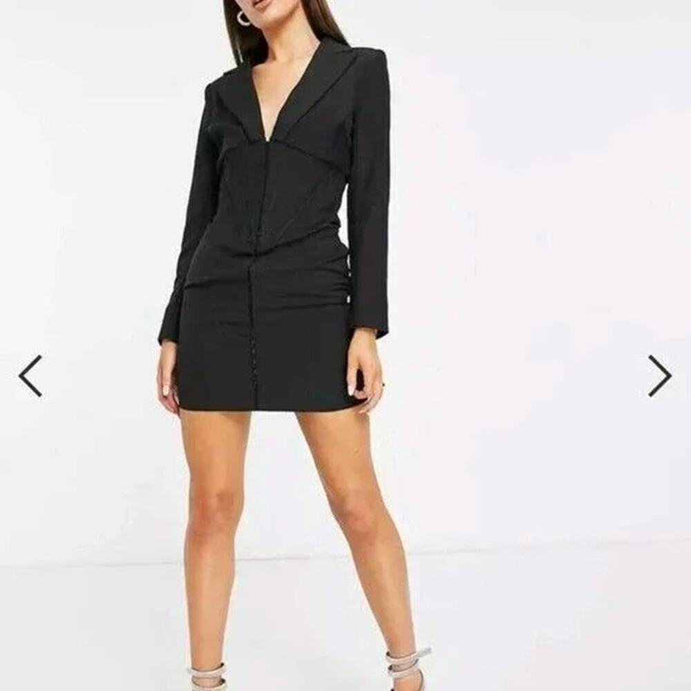 Lavish Alice Corset Tux Mini Dress in Black WOMENS SIZE US 12